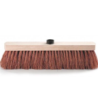 Balai coco naturel monture bois 38cm