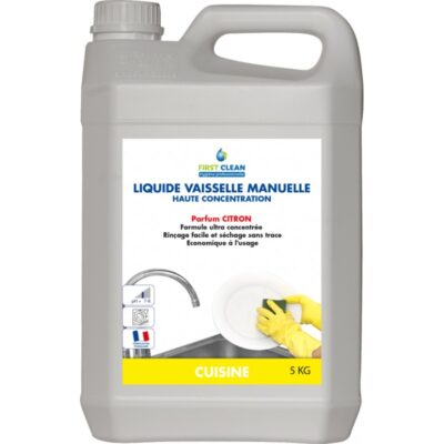 Liquide vaisselle plonge citron haute concentration bidon 5l