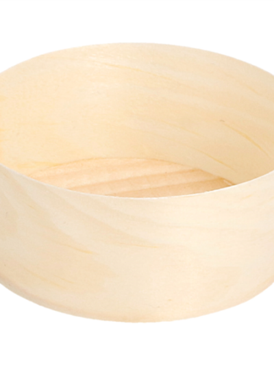 Mise en bouche pot en feuille de peuplier bois Ø5,5x2.2 cm