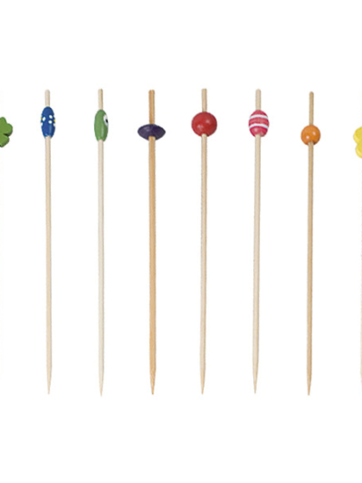 Piques décorés 12cm assorti bambou