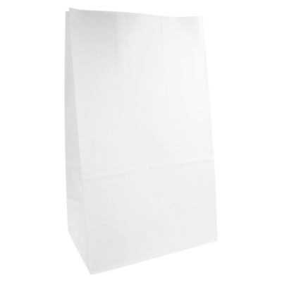 Sac SOS kraft blanc 20x9x34 cm