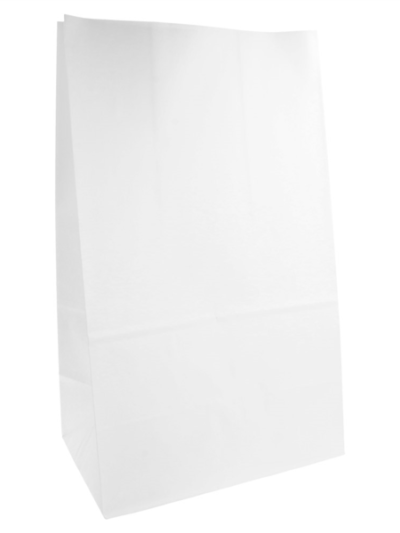 Sac SOS kraft blanc 20x9x34 cm