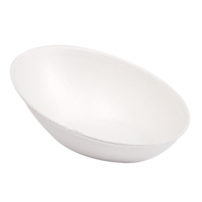 Verrine ovale bionic 8x4,8x2,7 cm blanc en pulp