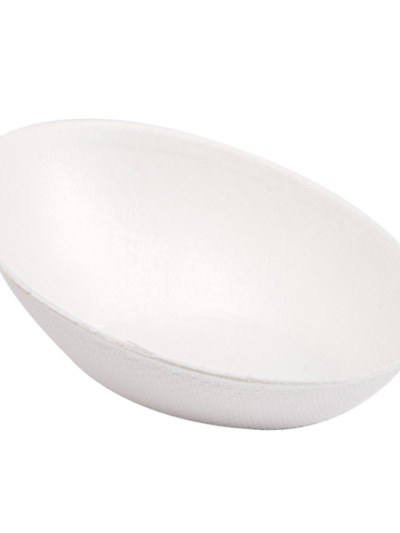 Verrine ovale bionic 8x4,8x2,7 cm blanc en pulp