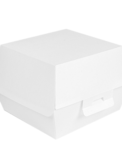 Boites Burger THEPACK BLANCHE carton ondulé 13x12x9cm