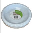 Assiette plastique PP blanche CREUSE mega resistante 22cm (40x20pcs)