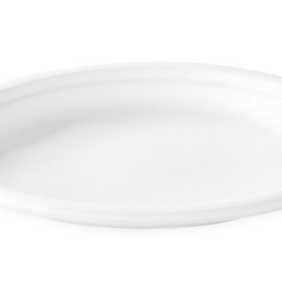 Assiette ronde pulp blanche