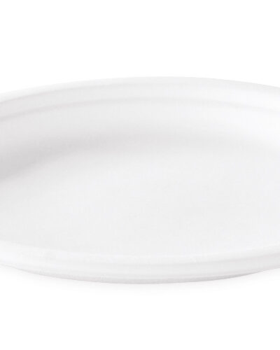 Assiette ronde pulp de canne blanche Ø 230