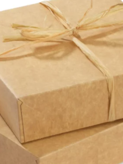 Boite patissiere brun 26x8 cm