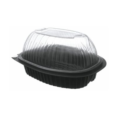 Coque poulet PP noir + cloche transparente