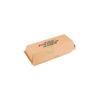 Boite hot dog en carton brun