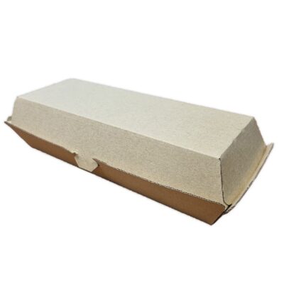 Coquille hot dog carton kraft brun