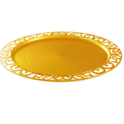 Sous-assiette ronde prestige cristal — service événementiel