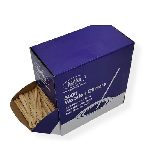Spatule touillette bois 11 cm — boîte distributrice