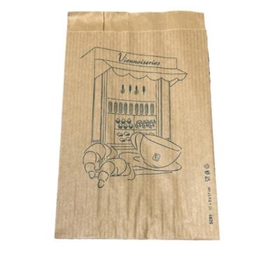 Sachet viennoiserie kraft brun — boulangerie pâtisserie