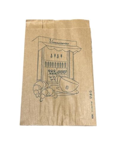 Sachet crois kraft BRUN 14x7x22cm