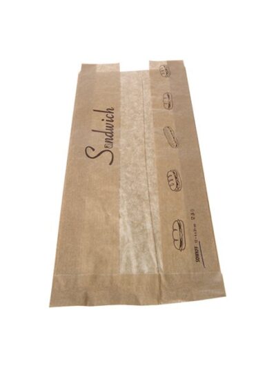Sachet kraft brun FENETRE SANDWICH 12x32x4 cm