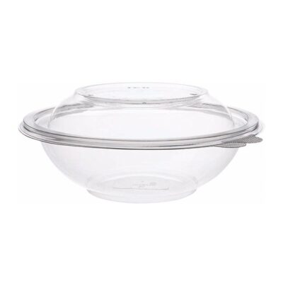 Saladier rond transparent RPET 1000 ml — bowl visible