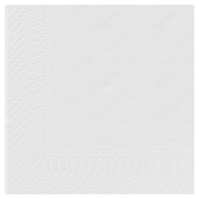 Serviette papier 2 plis 20 x 20 cm — blanche ou noire