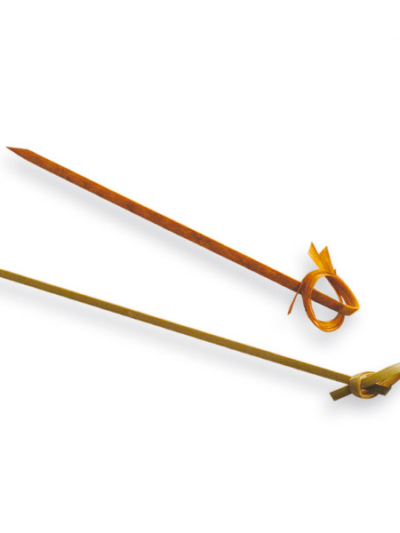 Brochette bambou ruban noeud 6 cm (141.43)
