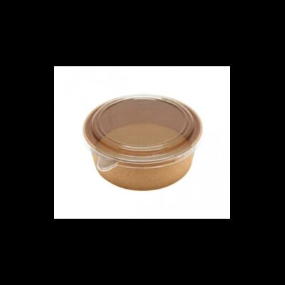 Bol kraft brun + couvercle PET