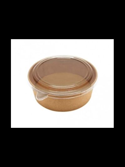 Bol kraft brun + couvercle PET