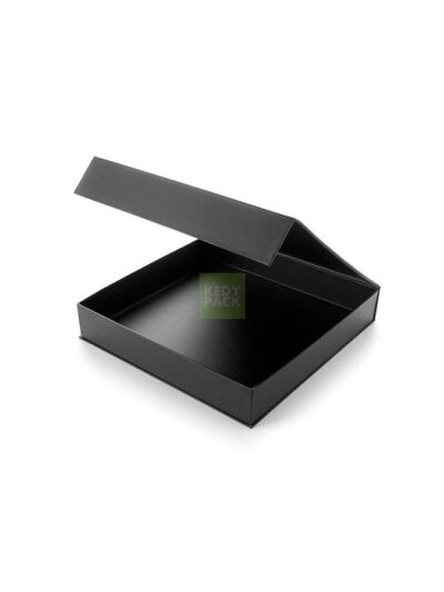 Boite en carton noire fermeture aimantée 28x28x5,cm