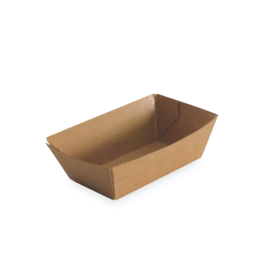 Barquette bateau rectangulaire kraft 225x147 mm