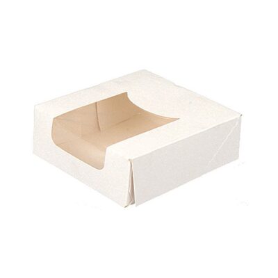Boite patissiere fenetre 10x10x4 cm