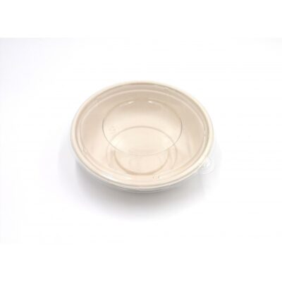 Barquette pulpe ronde 1000 ml + couvercle PET transparent