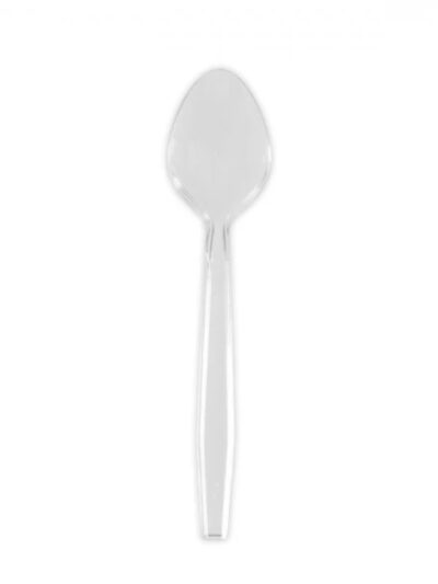 Cuillere à soupe plastique transparent 18cm (40x50pcs)