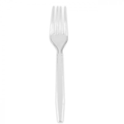 Fourchette plastique transparent 18cm (10x100pcs)