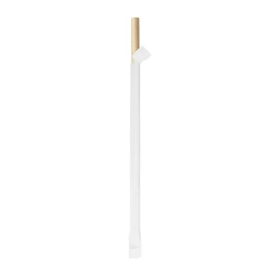 Pailles carton kraft 24 cm Ø 8 mm — emballées individuellement