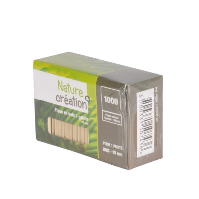 Pique en bois 1 pointe 65 mm — apéritif