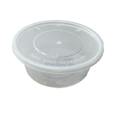 Pot rond injecté transparent PP — 300 à 600 ml