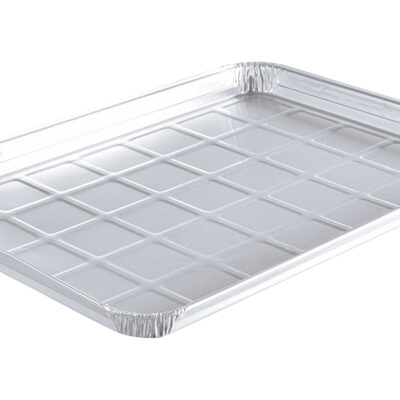 Plateau pizza aluminium 444 x 324 x 28 mm — four