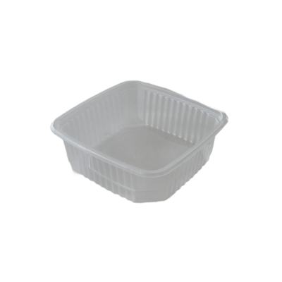 Barquette micro-ondable Eco-Box carrée + couvercle