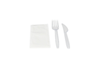 Kit couvert 3/1 PS transparent réutilisable par 500