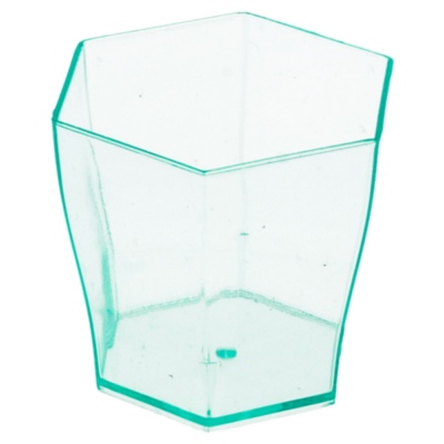 Mini verrine hexagonale transparent PS 60ml 4,7x4,6 cm